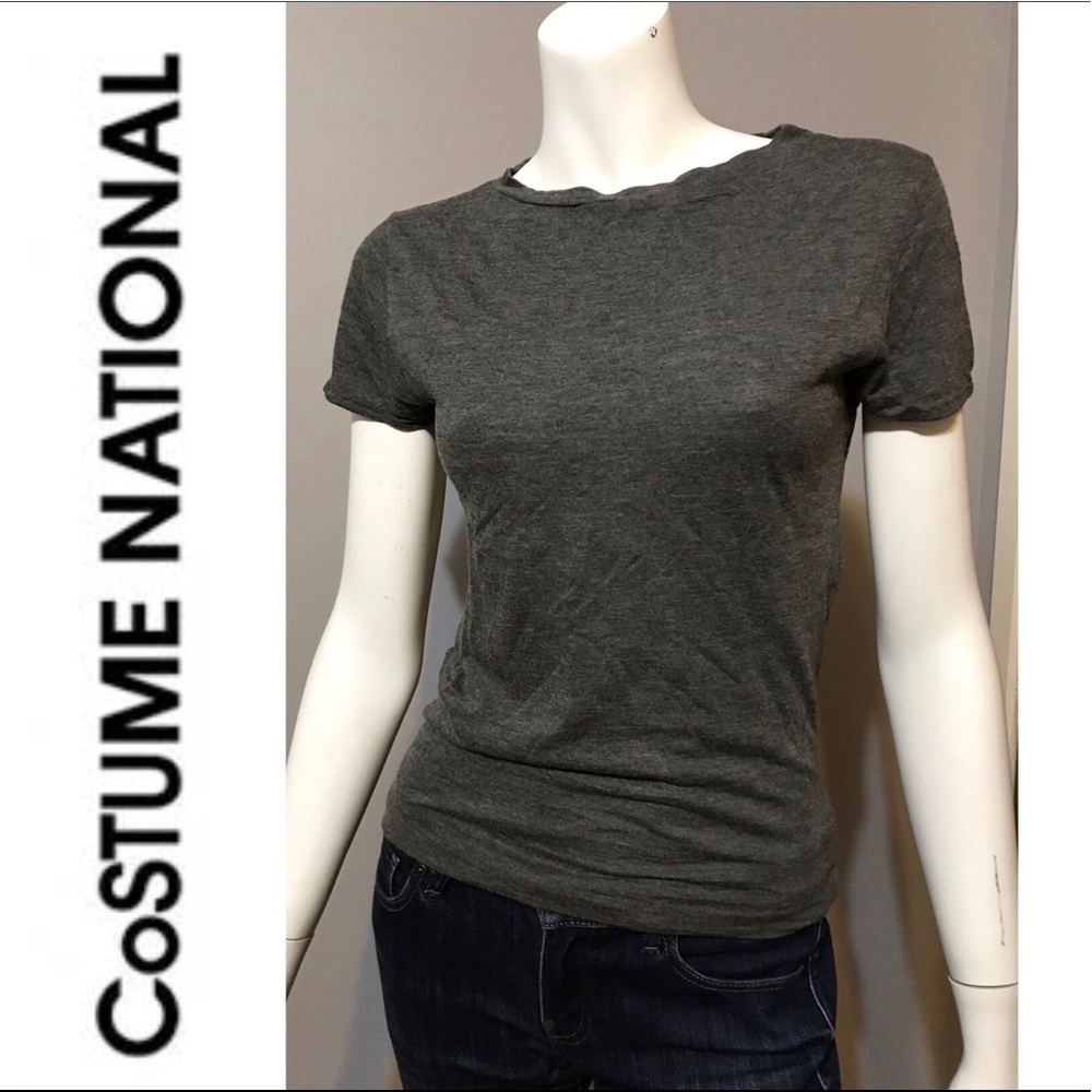 CoSTUME NATIONAL GRAY SHORT SLEEVE T SHIRT XS
